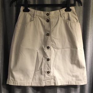 👗Kikomo Tan Button Up Skirt